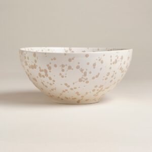 Splatter Ceramic Deep Serving Bowl 77 oz